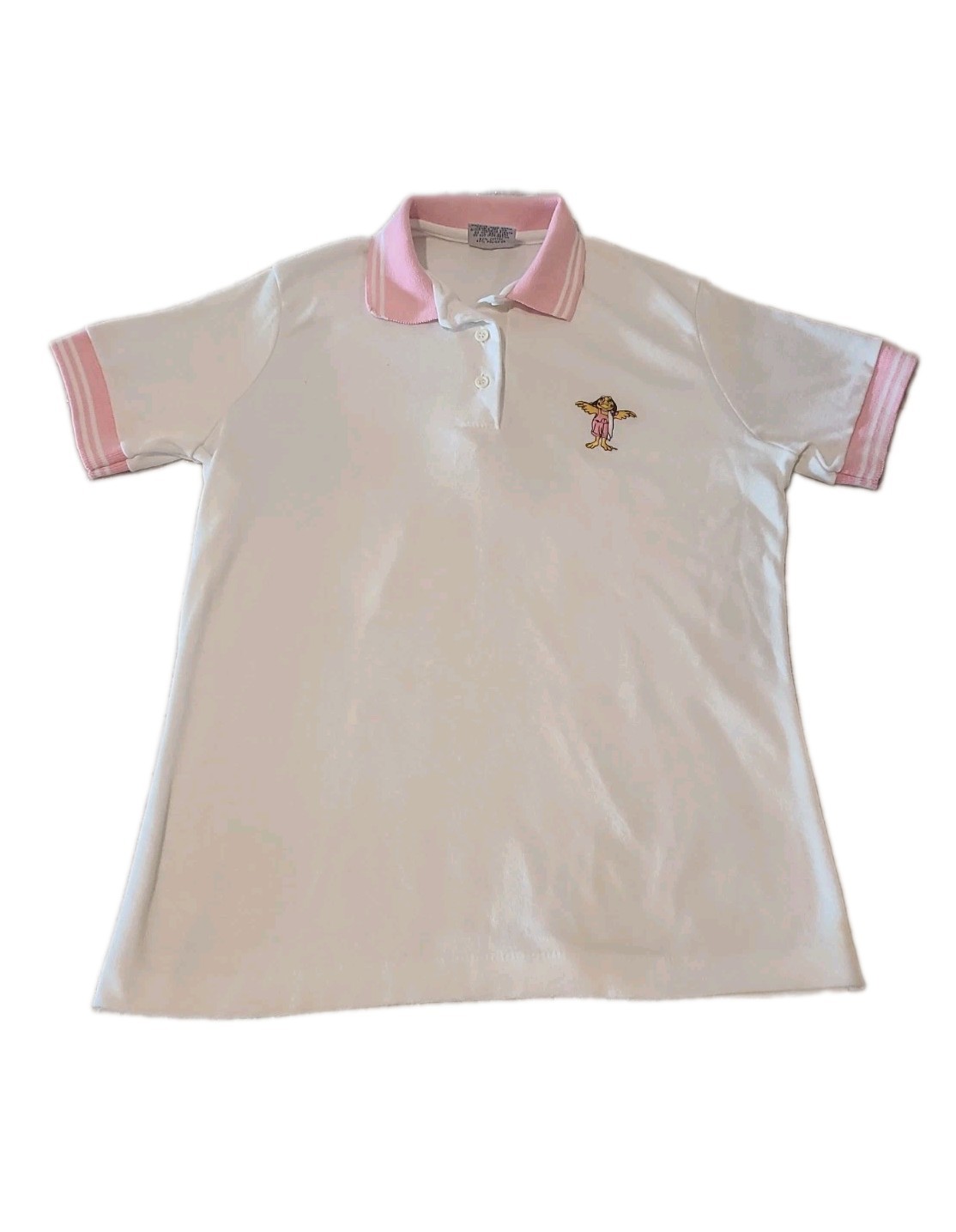 Vintage 80s Birdie The Early Bird McDonald’s Polo shirt M White RARE Embroidered