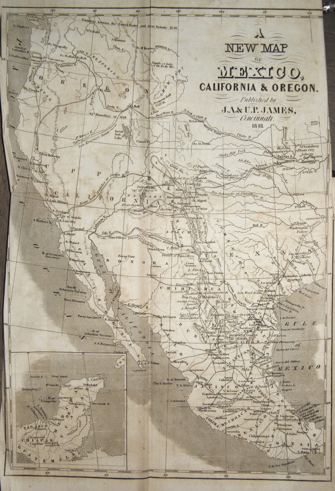 Mexican American War 1848 Vintage Map California Oregon Reprint Wall Art Mexican American War 1848 Vintage Map California Oregon Reprint Wall Art