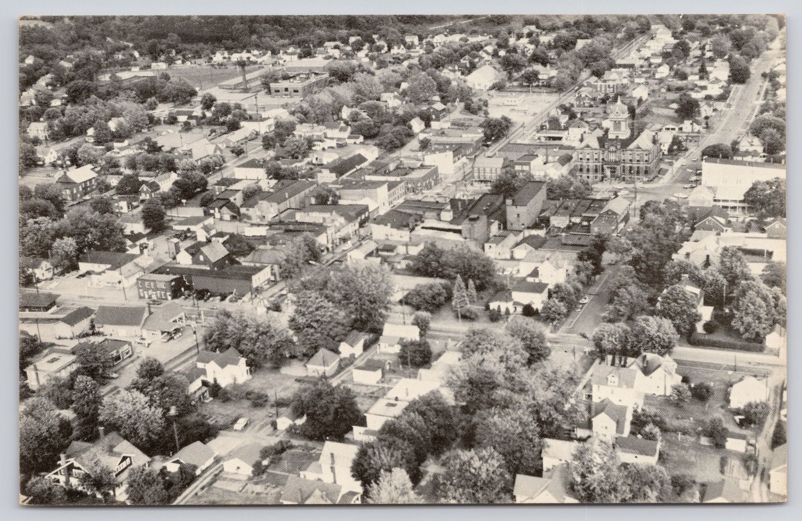 Aerial View of Carrollton Postcard Divided Back Unused Rhuark\'s Pharmacy Print Aerial View of Carrollton Postcard Divided Back Unused Rhuark\'s Pharmacy Print