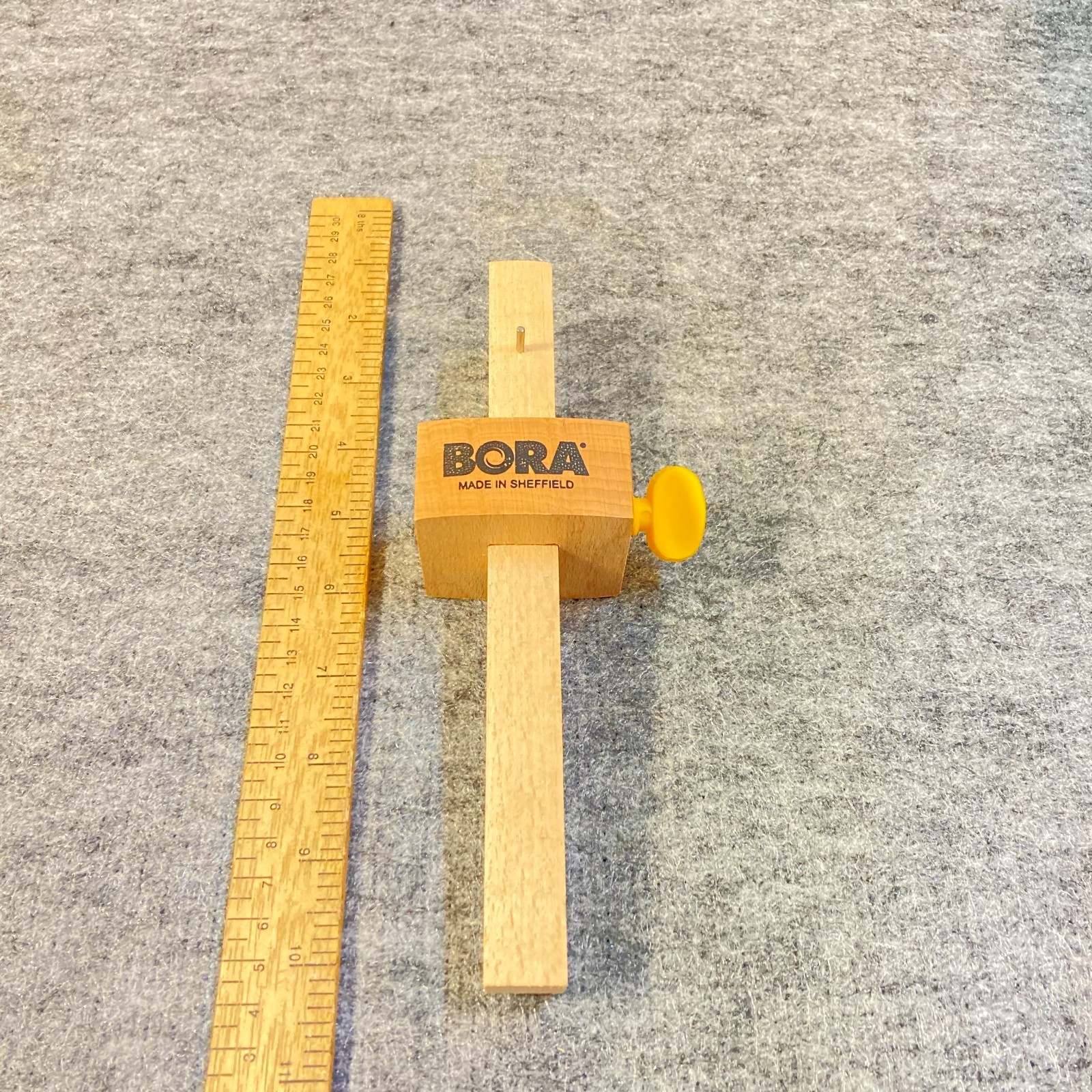 Vintage Bora Wood Scribe Marking Depth Gauge Sheffield