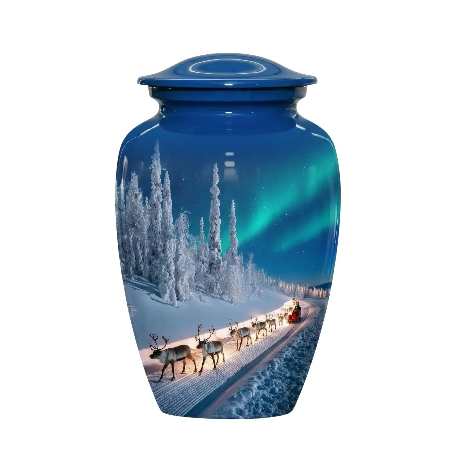 Northern Lights Reindeer Cremation Urns for Human ashes 10 inches ship by fedex