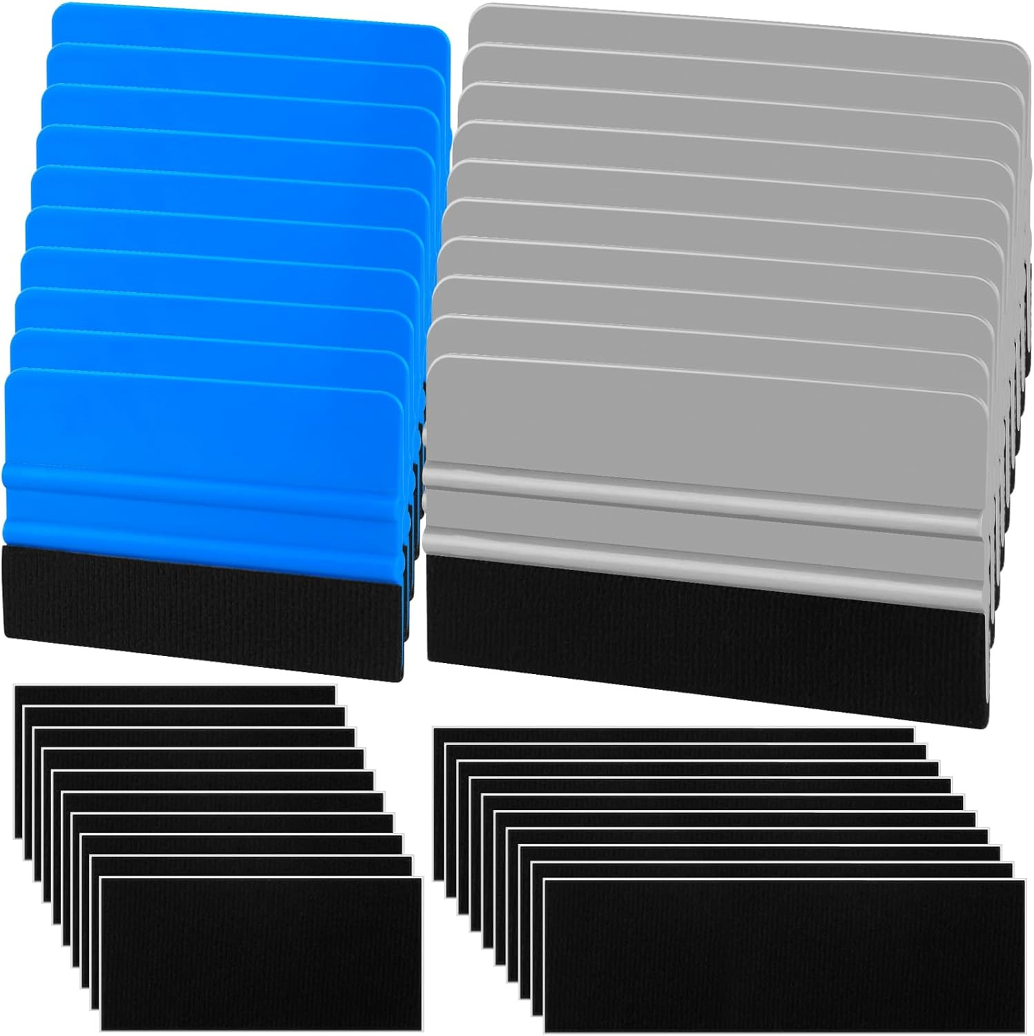 20 Pack Vinyl Wrap Squeegee 4 Inch / 6 Inch Felt Edge Squeegee Window 20 Pack Vinyl Wrap Squeegee 4 Inch / 6 Inch Felt Edge Squeegee Window