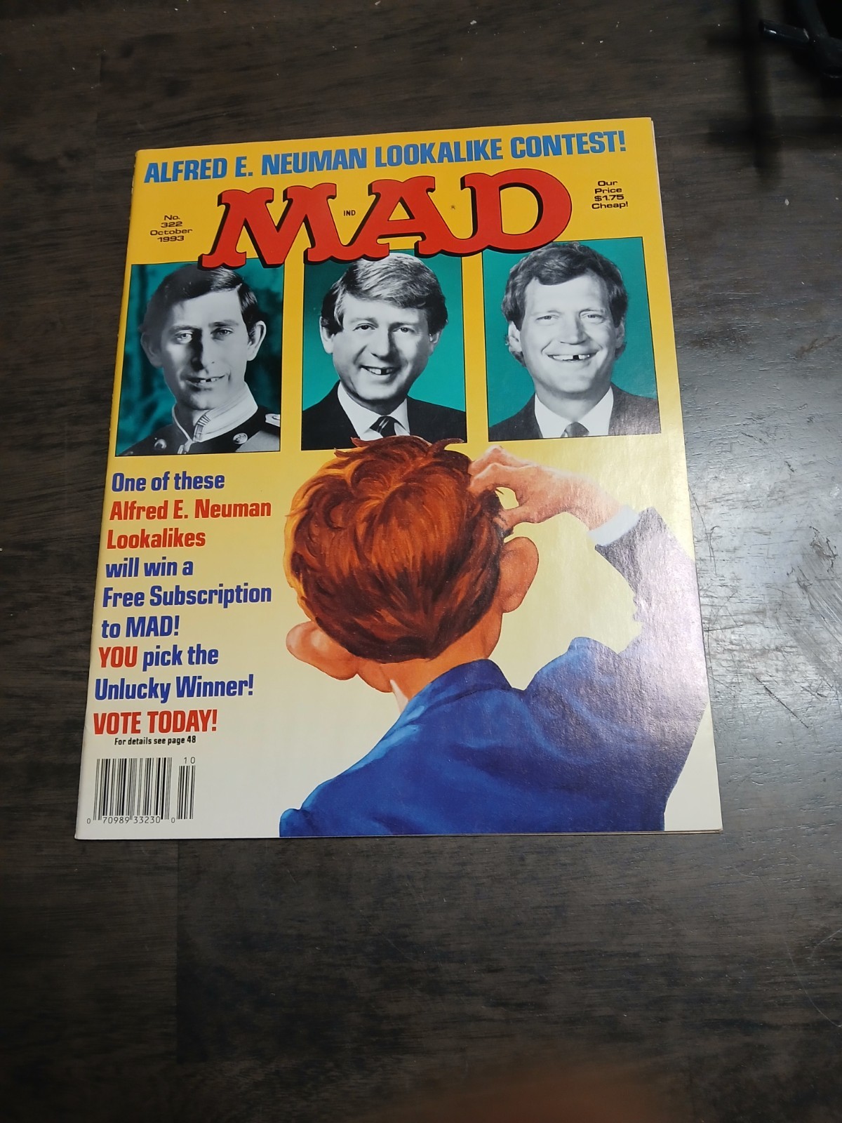 MAD Magazine #322 1993 Alfred E Neuman Lookalike Contest David Letterman MAD Magazine #322 1993 Alfred E Neuman Lookalike Contest David Letterman