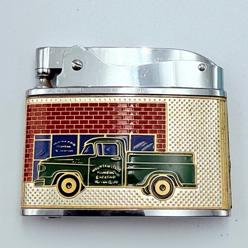 Vtg1950s Advertising Mountain States Plumbing & Heating Lighter Japan NOS Vtg1950s Advertising Mountain States Plumbing & Heating Lighter Japan NOS