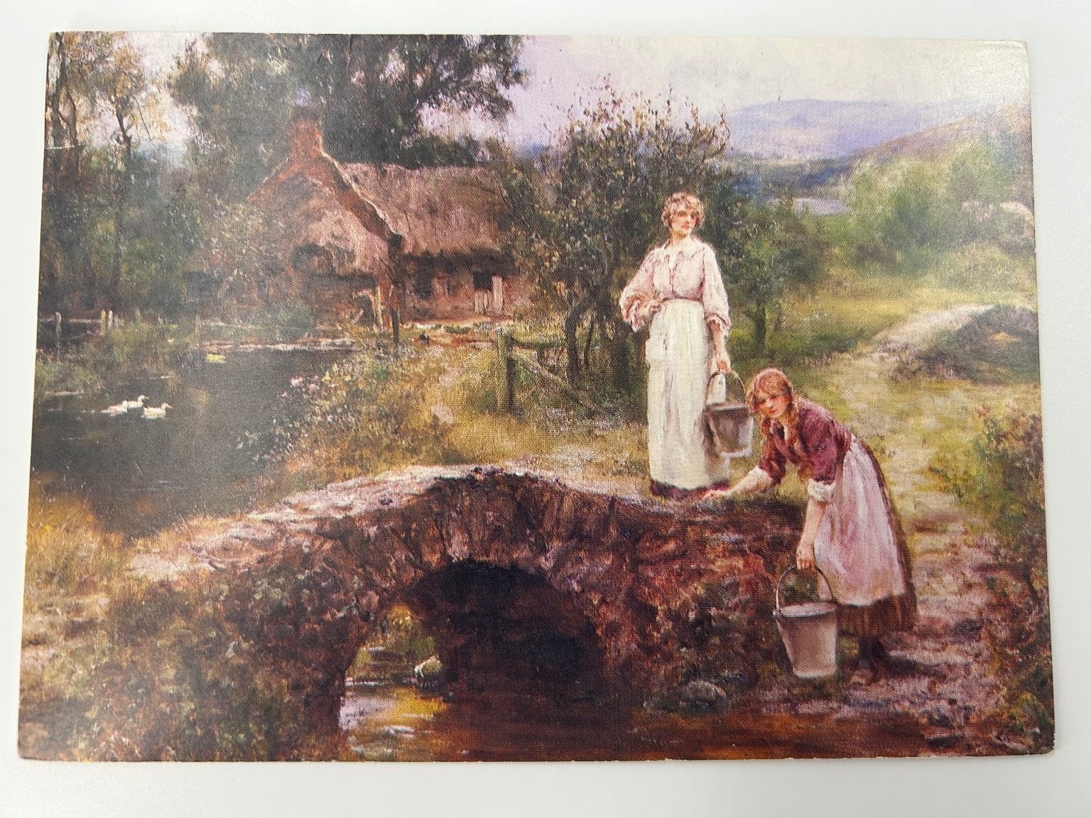 Vintage Deluxe Greetings Card Fetching Water by Henry John Yeend King Vintage Deluxe Greetings Card Fetching Water by Henry John Yeend King