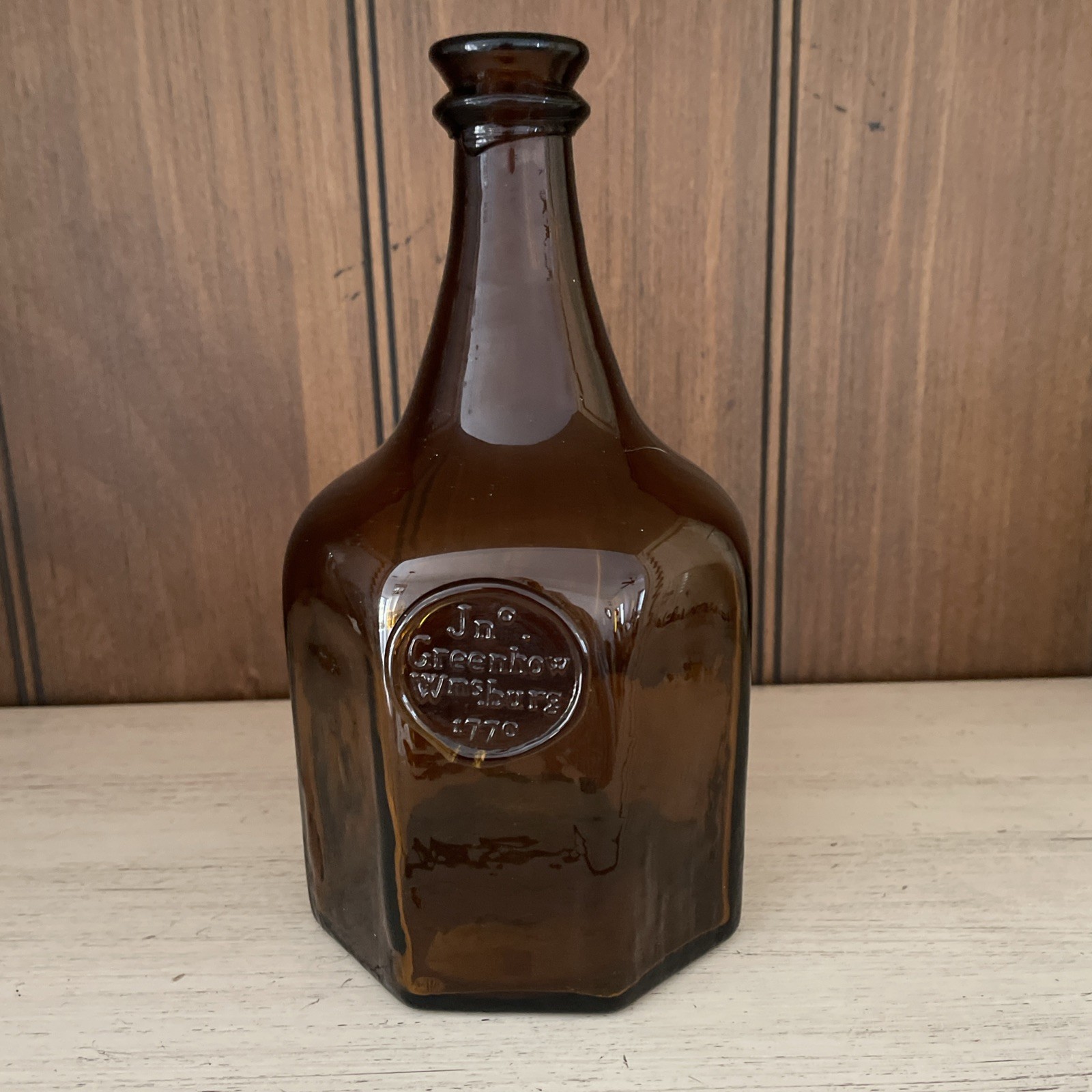 RARE Colonial Williamsburg Hand Blown Blenko Glass Flask 1948-51