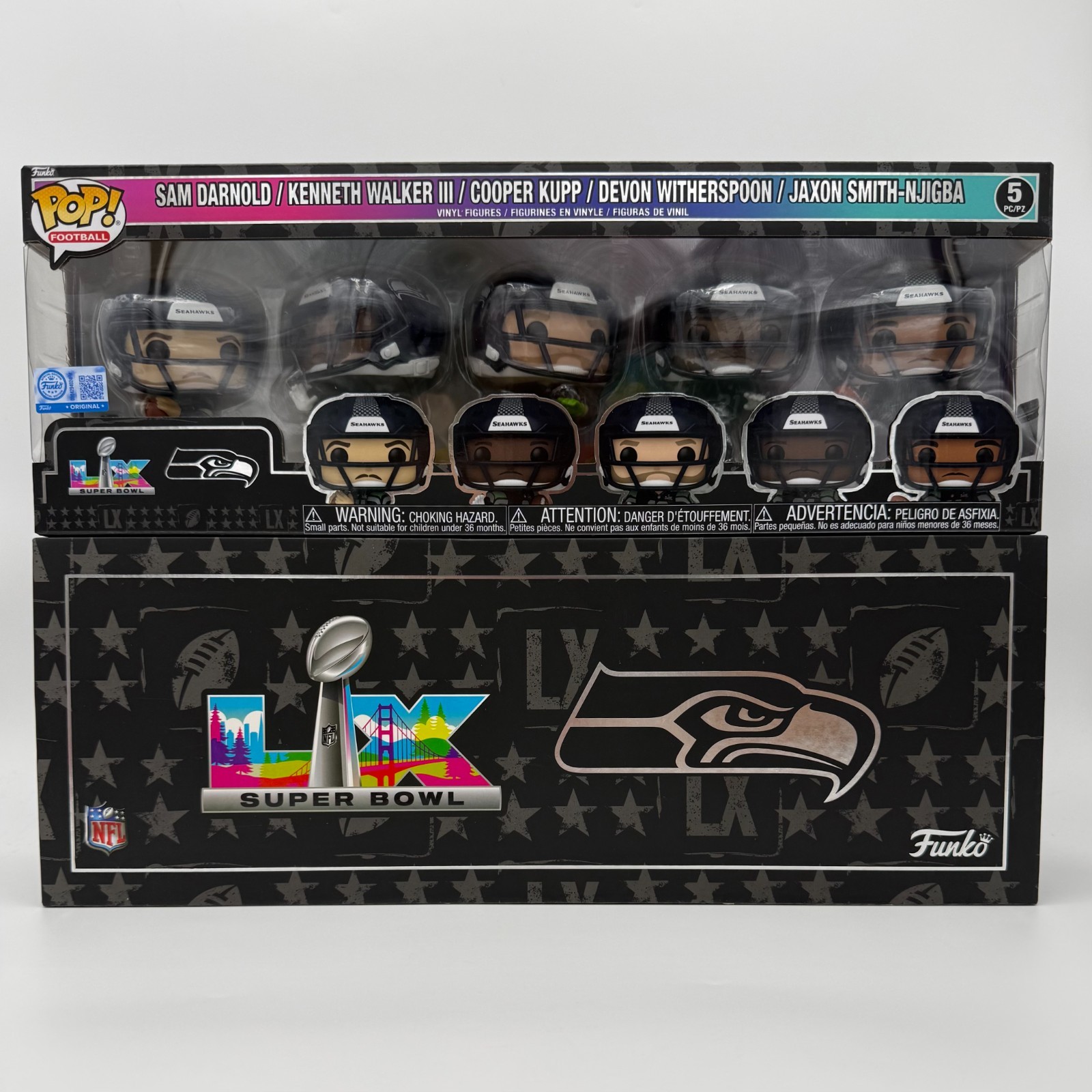 FUNKO POP FOOTBALL: SEATTLE SEAHAWKS SUPER BOWL LX CHAMPIONS NFL 5-PACK