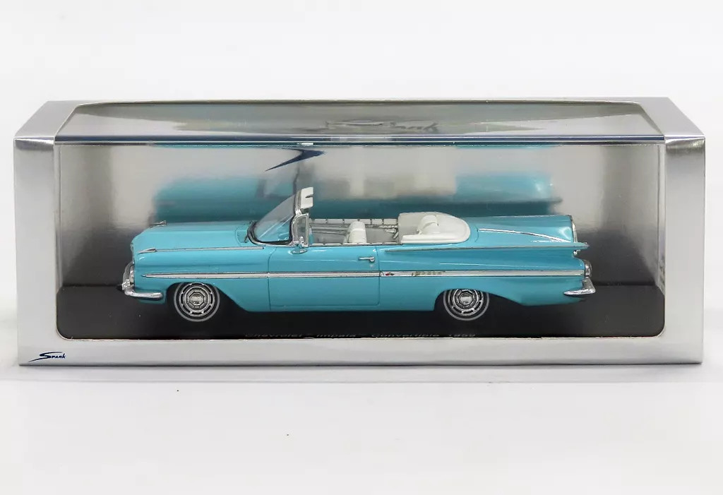 1/43 Spark Chevrolet Impala Convertible 1959 Light Blue S2901 Body Defects Used