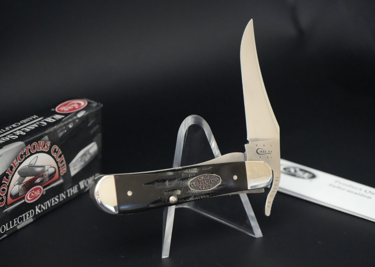 2014 Case XX Black Buffalo Horn Russlock BH1953 L SS Pocket Knife 1/500 LONGTAIL