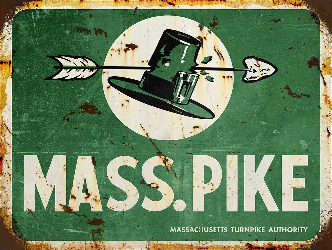 MASS PIKE PILGRIMS HAT ARROW 16\ MASS PIKE PILGRIMS HAT ARROW 16\