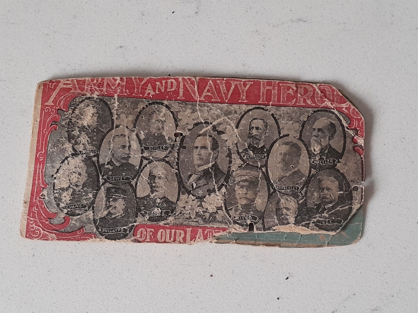 Antique Spanish American War Army & Navy Heroes Sharps Needle Pack Ship Olympia