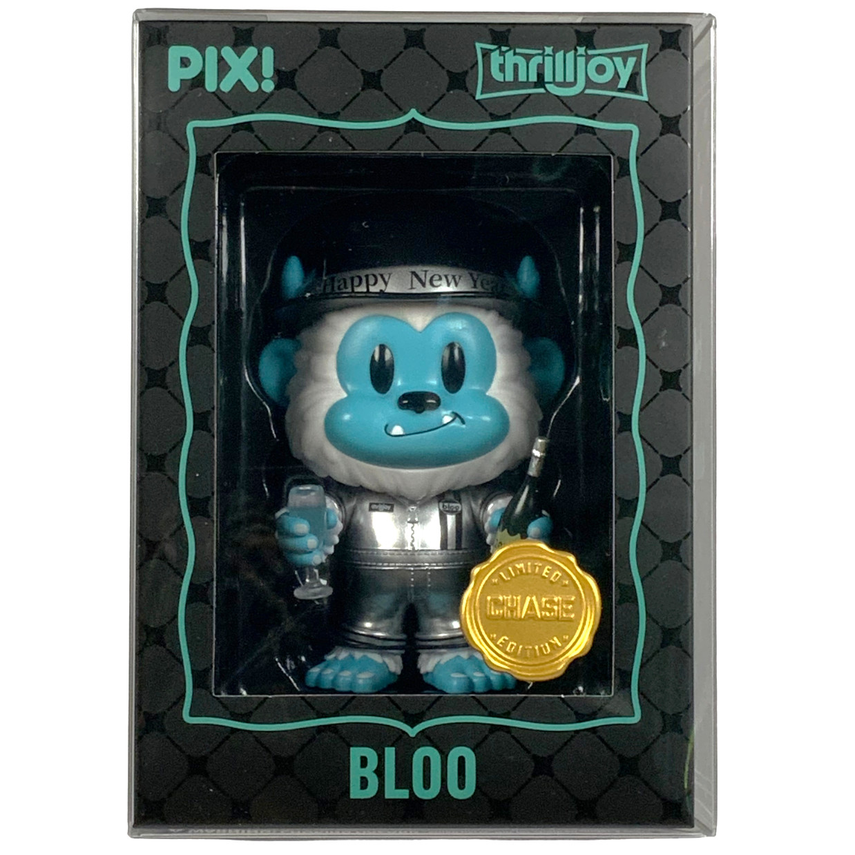 Thrilljoy Pop Cave BLOO SILVER METALLIC LE CHASE Holiday New Year's Eve CHEERS