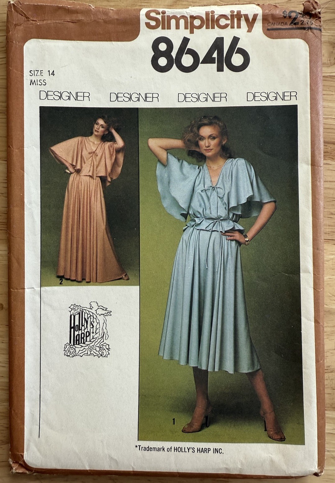VTG SIMPLICITY PATTERN 8646 MISS Misses’ Pullover 2-piece Dress & Tie Belt Sz 14 VTG SIMPLICITY PATTERN 8646 MISS Misses’ Pullover 2-piece Dress & Tie Belt Sz 14