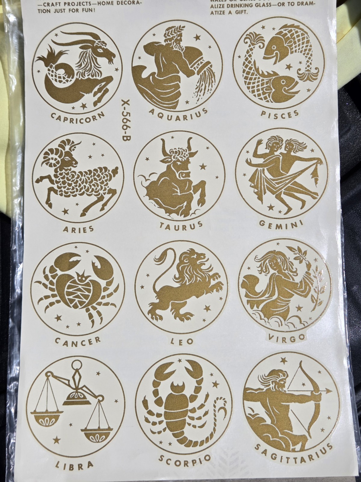 1970s Meyercord Vintage Astrology Zodiac Decals Brand New Sealed