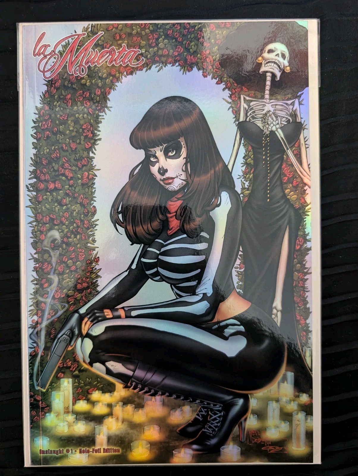La Muerta Onslaught #1 Holo-Foil Ltd Edition See Pics For Condition La Muerta Onslaught #1 Holo-Foil Ltd Edition See Pics For Condition