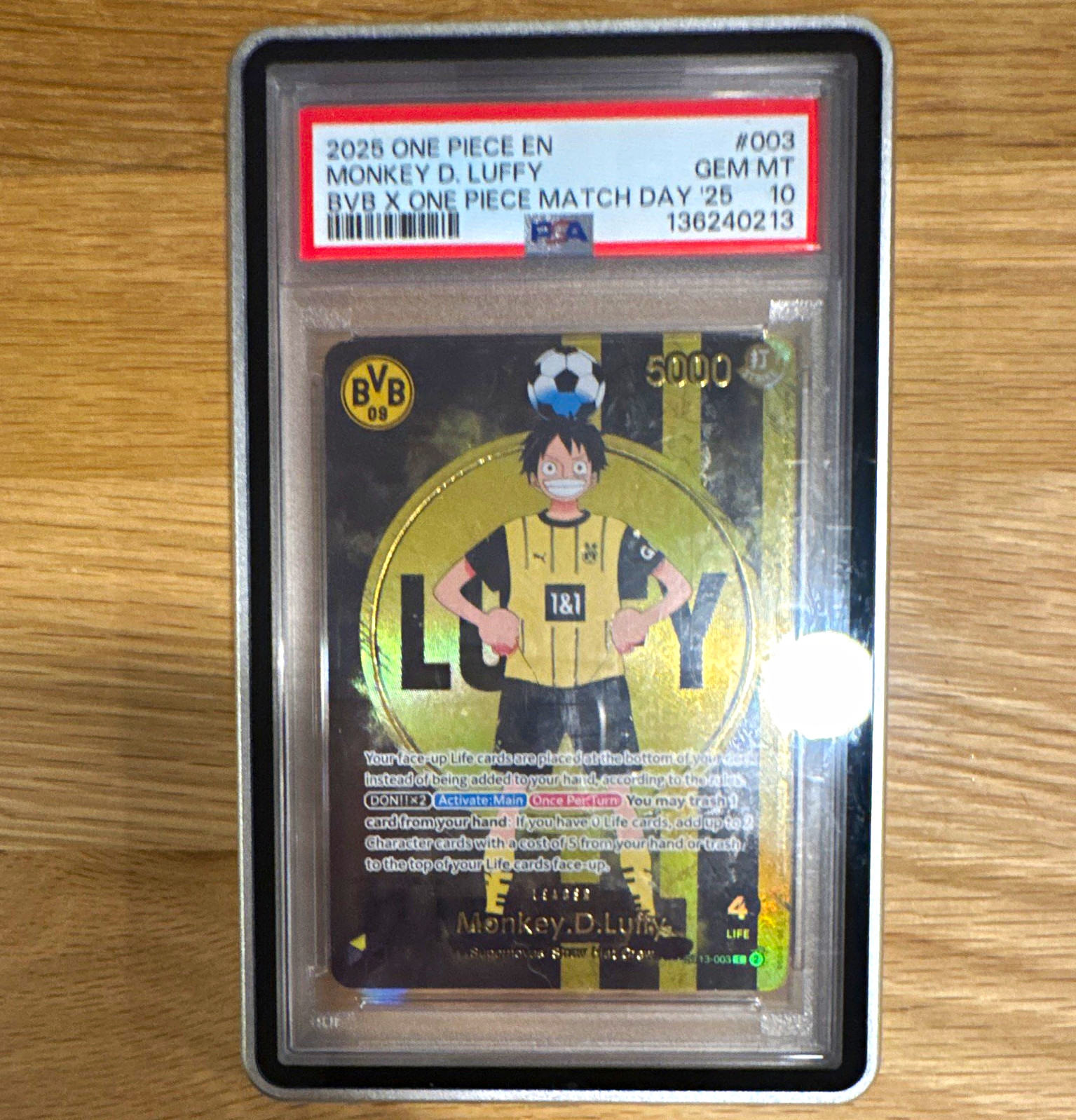 Match One Piece Monkey D. Luffy 2025 EN Match Day 25 #003 Graded