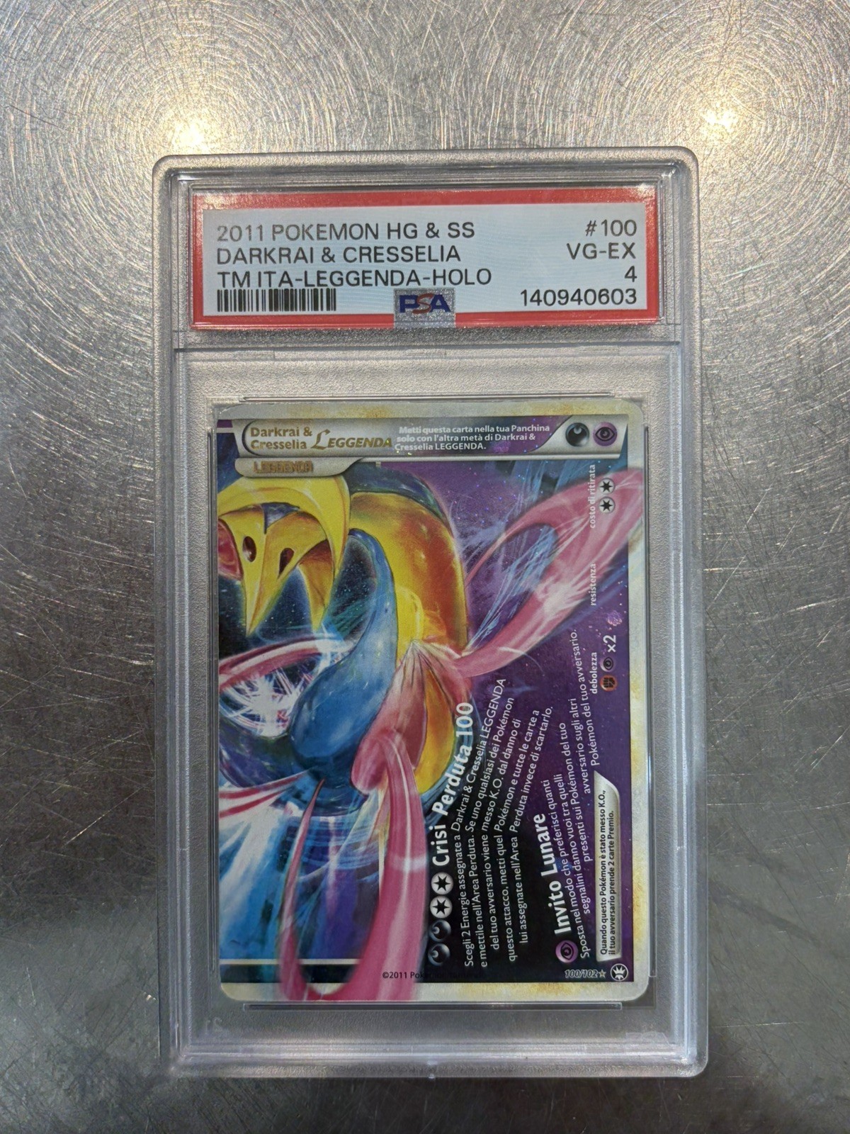  POKEMON - darkrai & cresslia HG & SS holo PSA 4 pop2