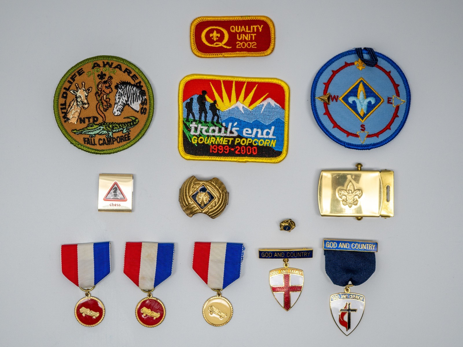 Vintage BSA Boy Scout Memorabilia Lot Patches Medals Pins Wolf Slide Buckle Vintage BSA Boy Scout Memorabilia Lot Patches Medals Pins Wolf Slide Buckle