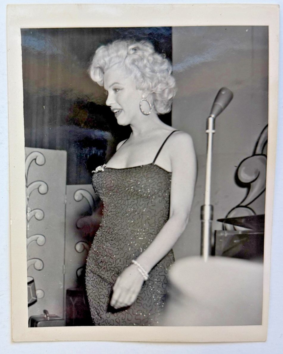 Marilyn Monroe 1954 Korea USO Tour Vintage Photo Taegu Korean War 4x5