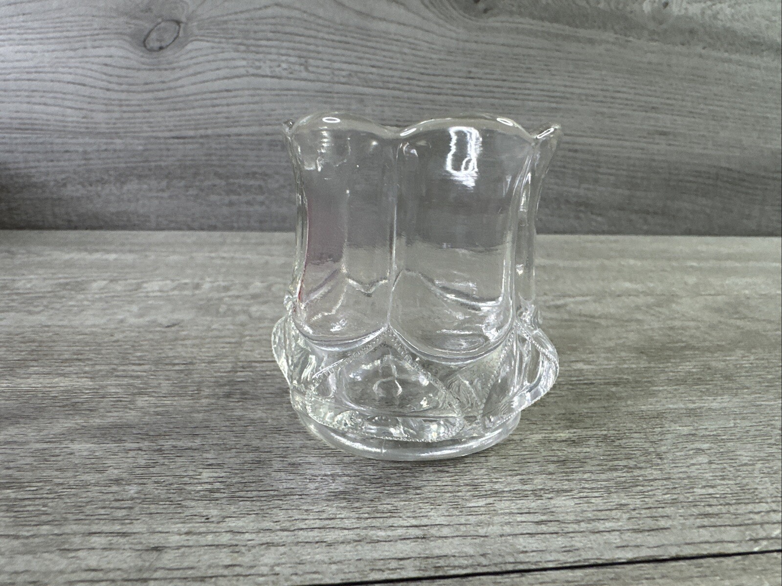 Vintage Unbranded EAPG Clear Glass Teardrop Toothpick Holder Vintage Unbranded EAPG Clear Glass Teardrop Toothpick Holder