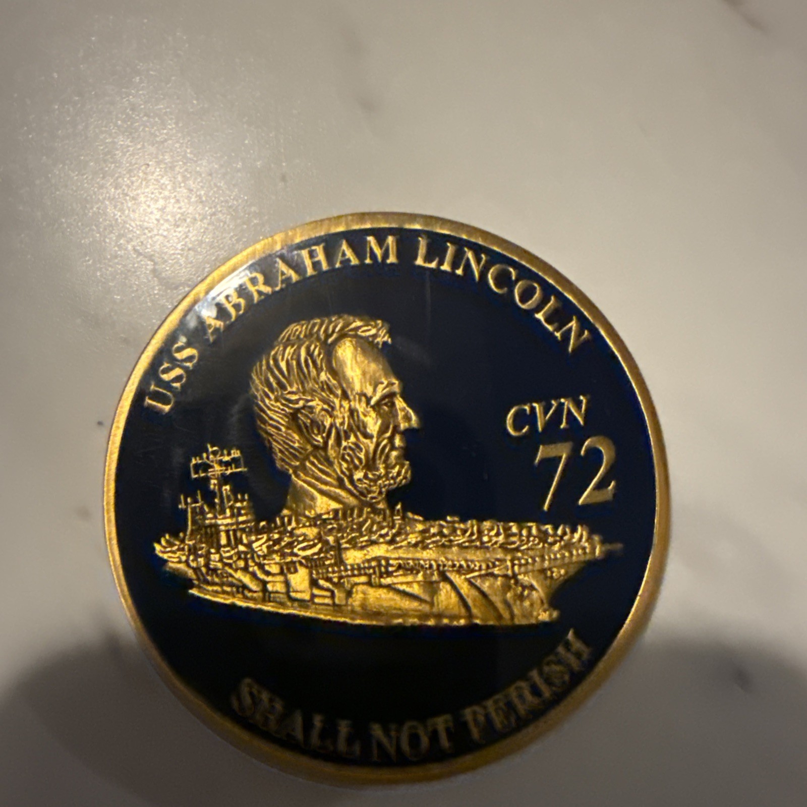 USS Abraham Lincoln (CVN-72) Naval Station Everett Navy Challenge Coin USS Abraham Lincoln (CVN-72) Naval Station Everett Navy Challenge Coin