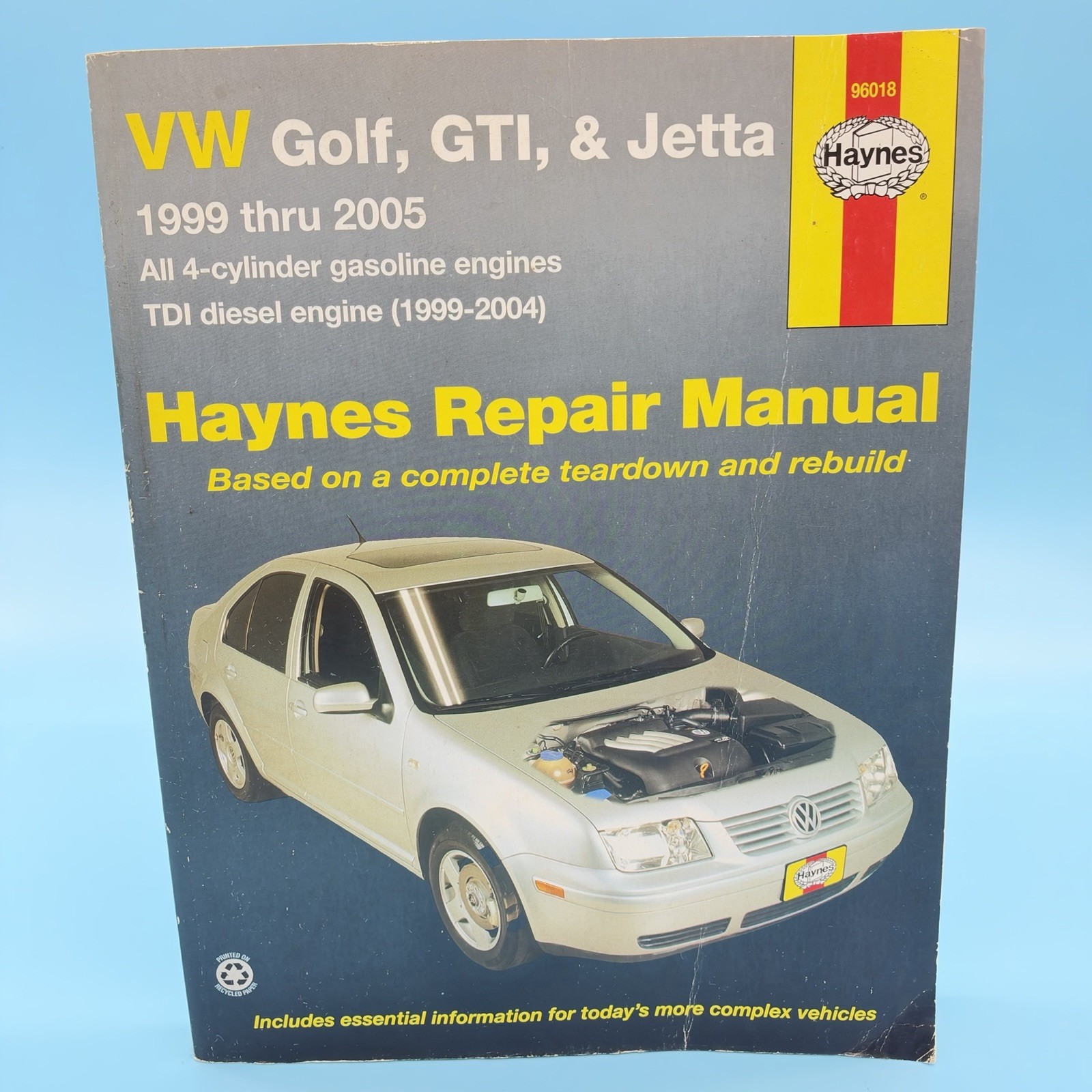 Haynes VW Golf GTI Jetta 1999-2005 Repair Manual 4-Cylinder TDI Diesel 96018