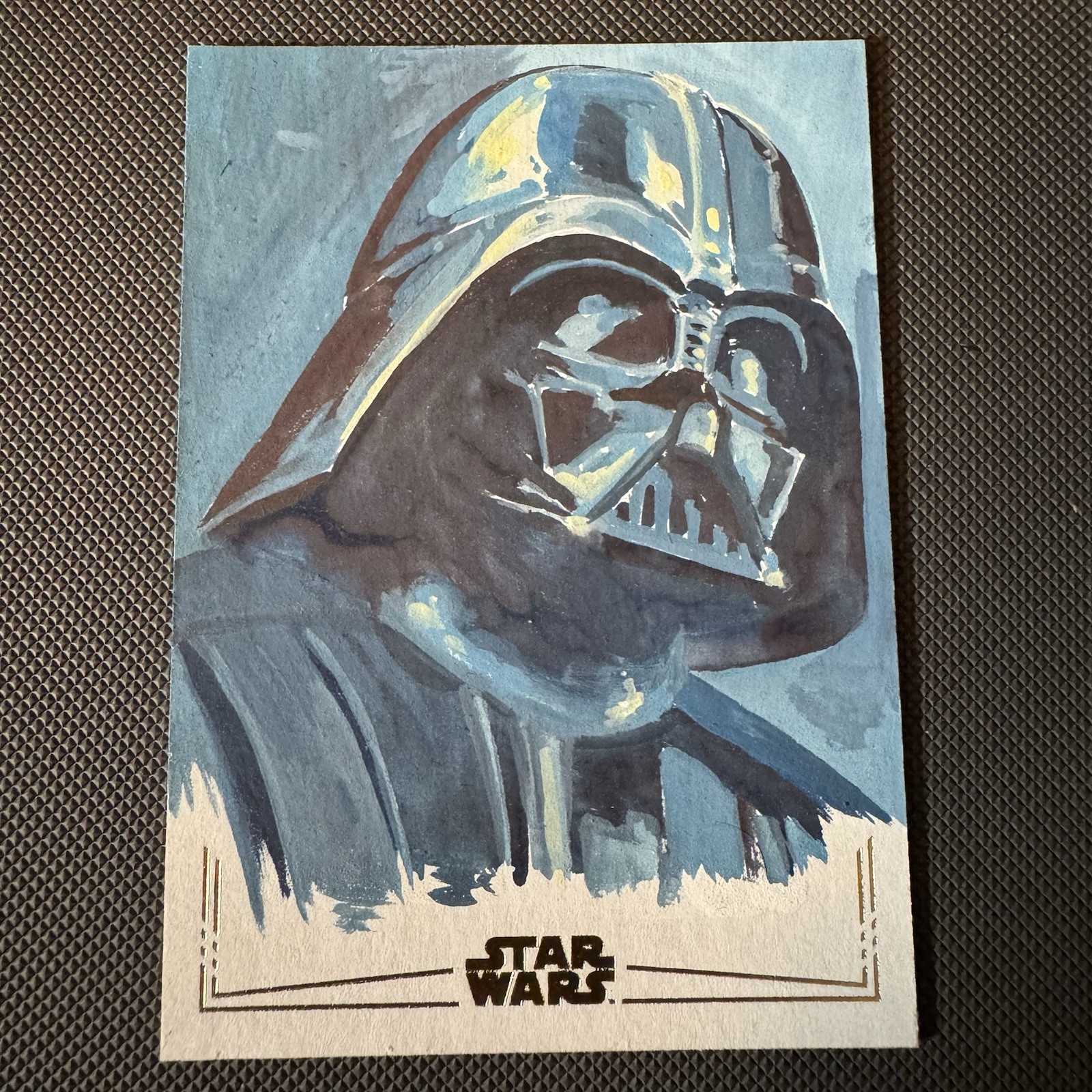 2026 Topps Chrome Star Wars Galaxy GOLD FoilSKETCH Darth Vader Patricio Carrasco