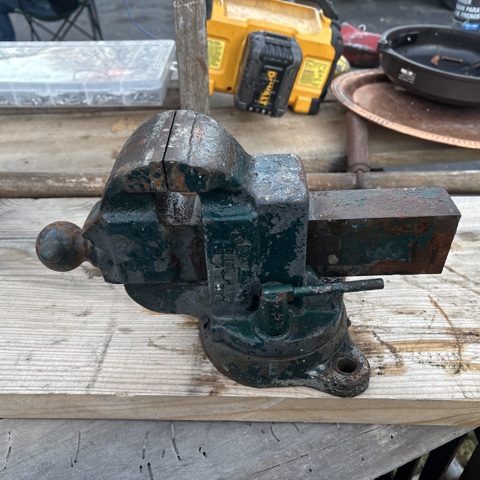 Vintage Athol 623 Machinist Bench Vise 3” Jaws w/ Swivel USA Made Original Clean