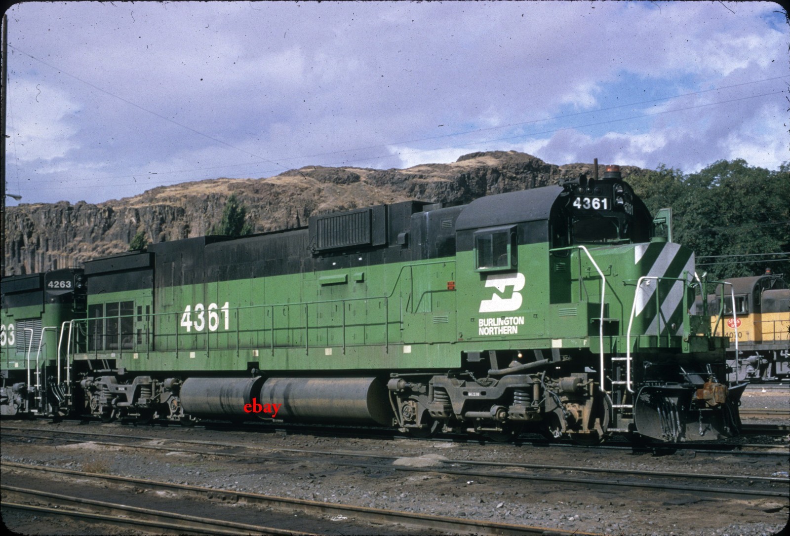 PK Burlington Northern 4361 - Duplicate Slide - Wishram, WA PK Burlington Northern 4361 - Duplicate Slide - Wishram, WA