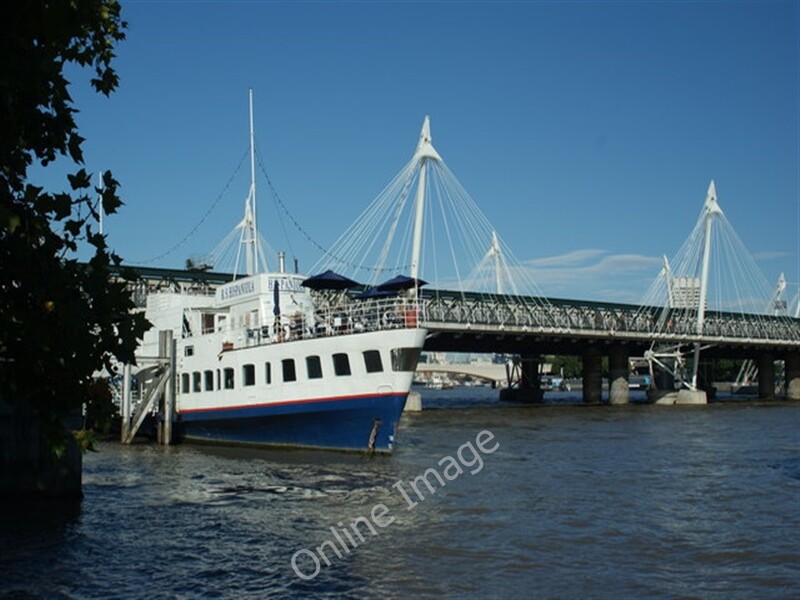Photo 6x4 River Thames Near Hungerford Bridge London R.S.Hispaniola is mo c2009 Photo 6x4 River Thames Near Hungerford Bridge London R.S.Hispaniola is mo c2009