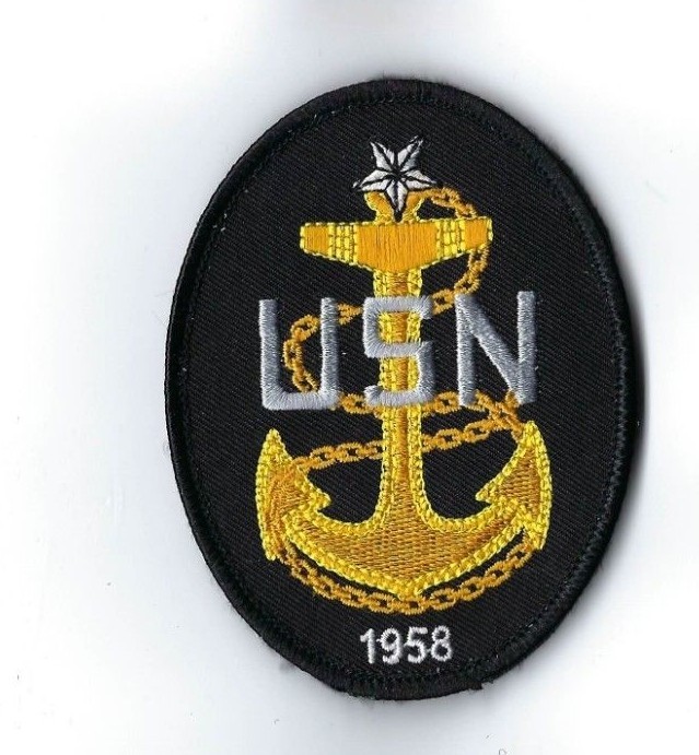 Senior Chief Petty Officer patch USN SCPO E-8 Navy 5 1/4 x 3 5/8