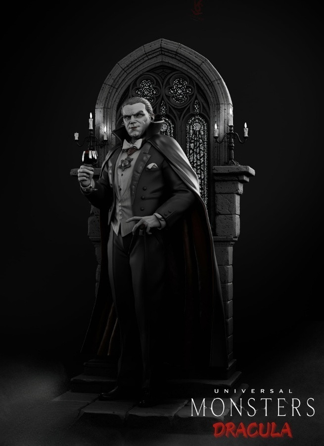 Dracula the Vampire Resin Sculpture Statue Model Kit   Unpainted/Unassembled
