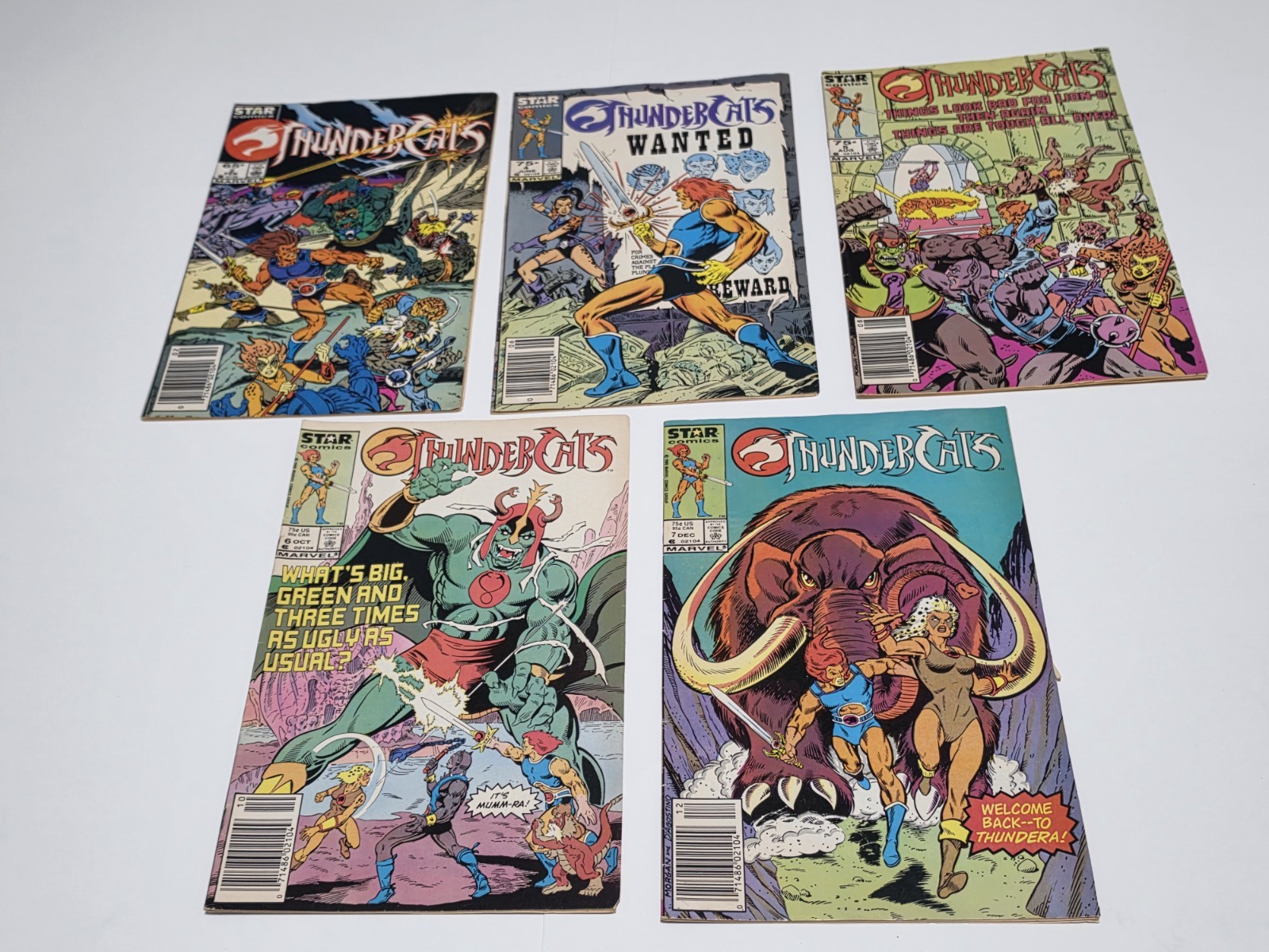 Thundercats Lot of 5 Comics: 2,4,5,6,7 Star Comics / Marvel Comics 1980\'s B&B
