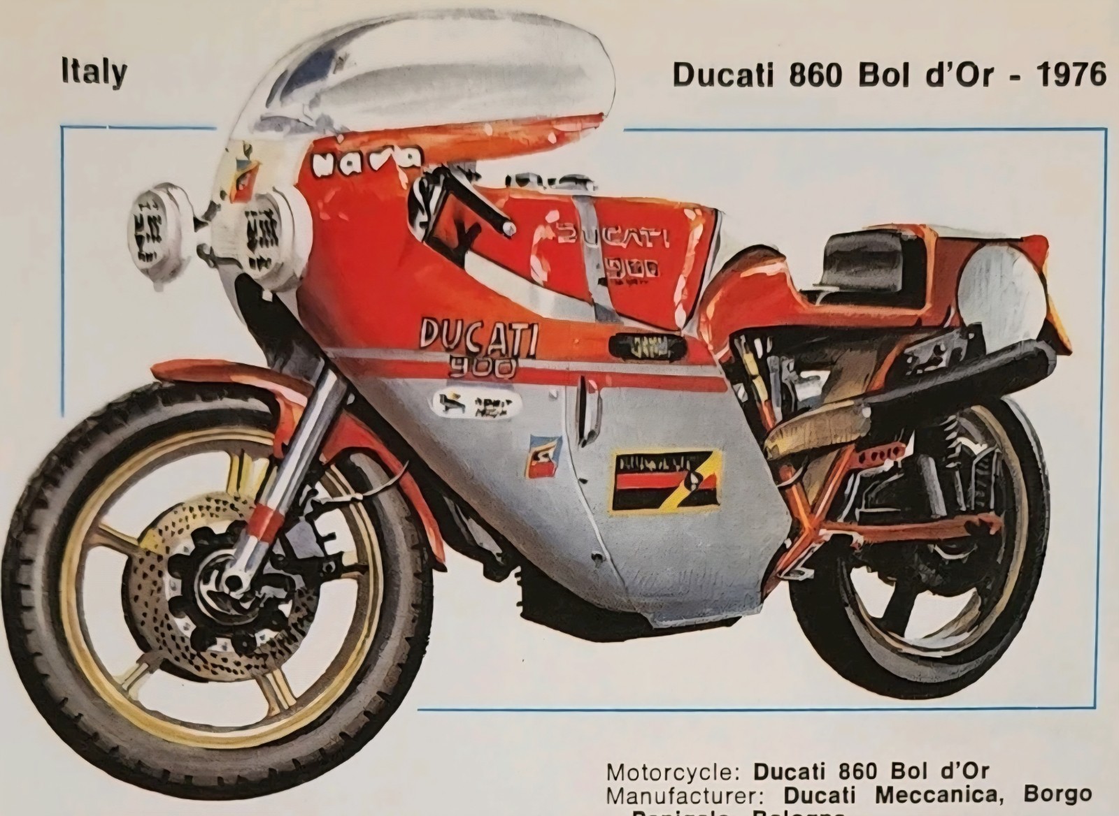 Ducati Motorcycle Bike Picture Info Detail Vtg Original Article Sheet Moto Decor