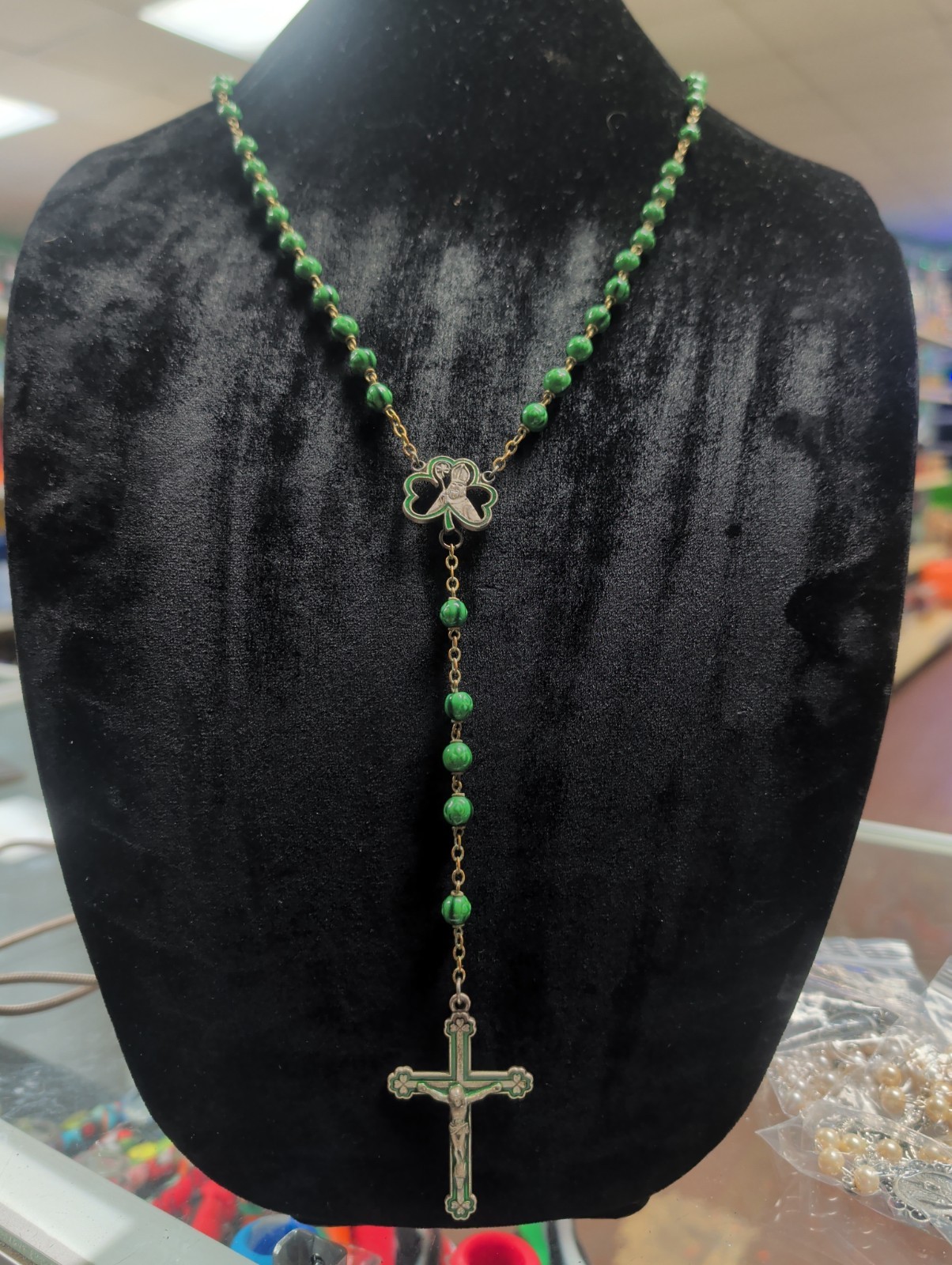 1950s–1960s Chapel Sterling Silver Irish Rosary 1950s–1960s Chapel Sterling Silver Irish Rosary