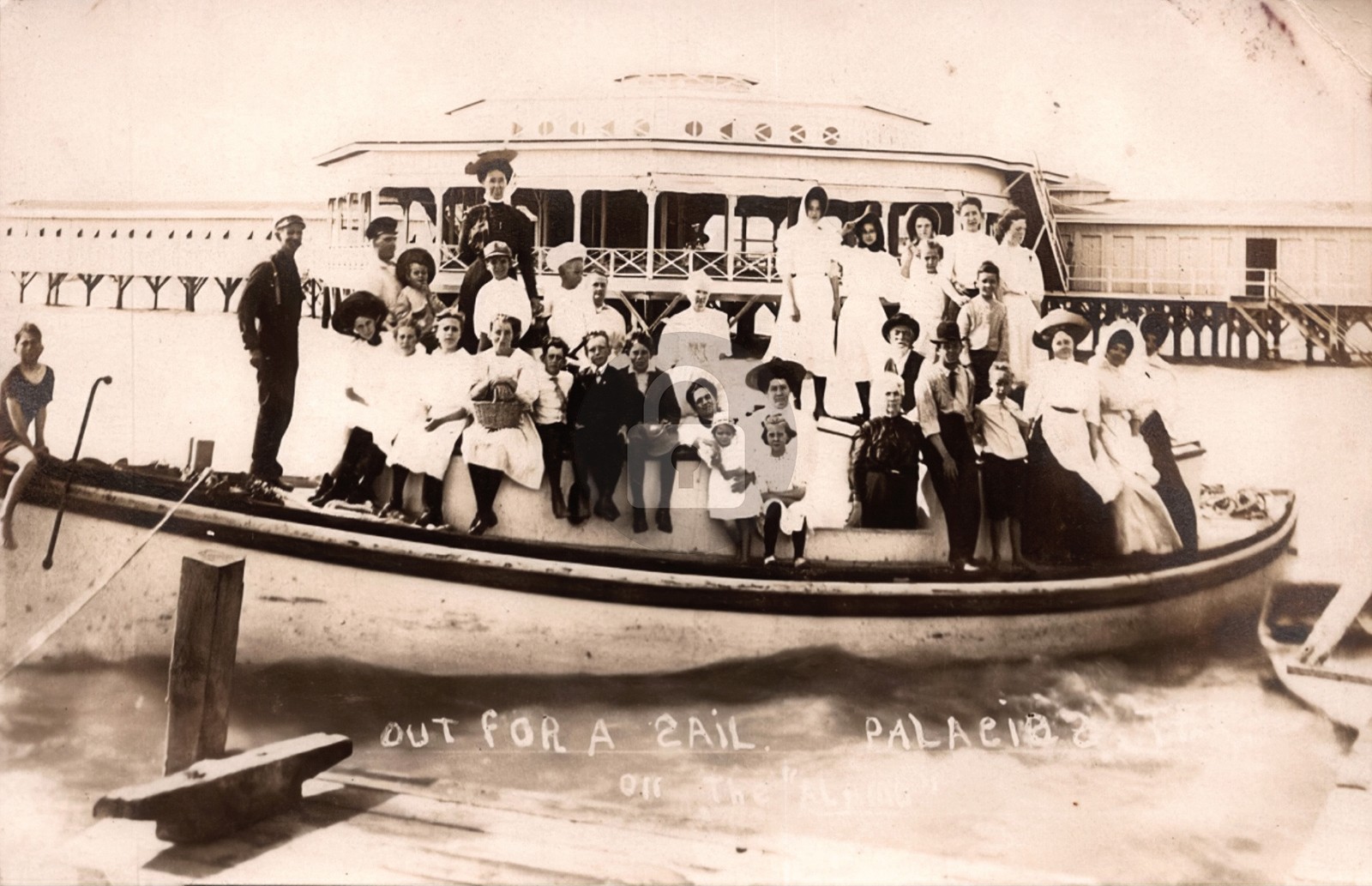 Out for a Sail Palacios Texas Off Alamo City Pavilion c1910 RPPC Postcard COPY Out for a Sail Palacios Texas Off Alamo City Pavilion c1910 RPPC Postcard COPY