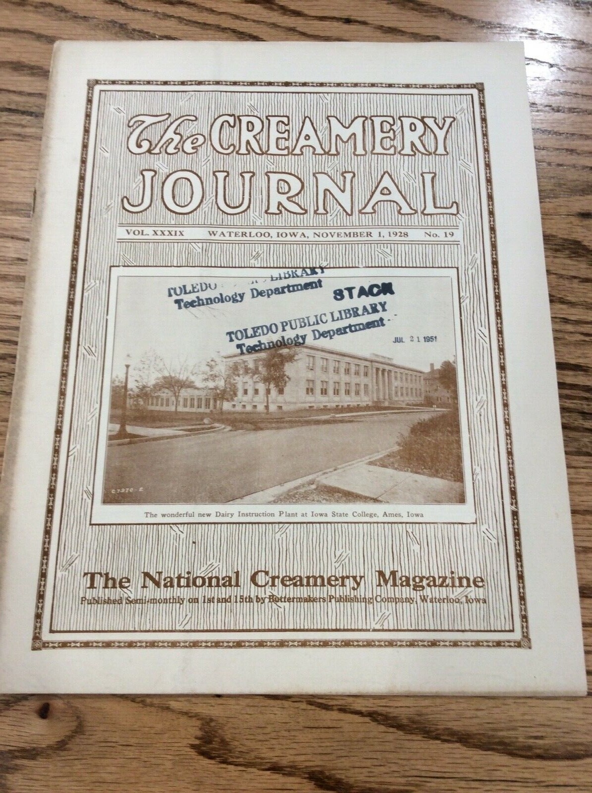 1927 The Creamery Journal NEW Dairy Plant @ Iowa State College Ames Cvr Magazine