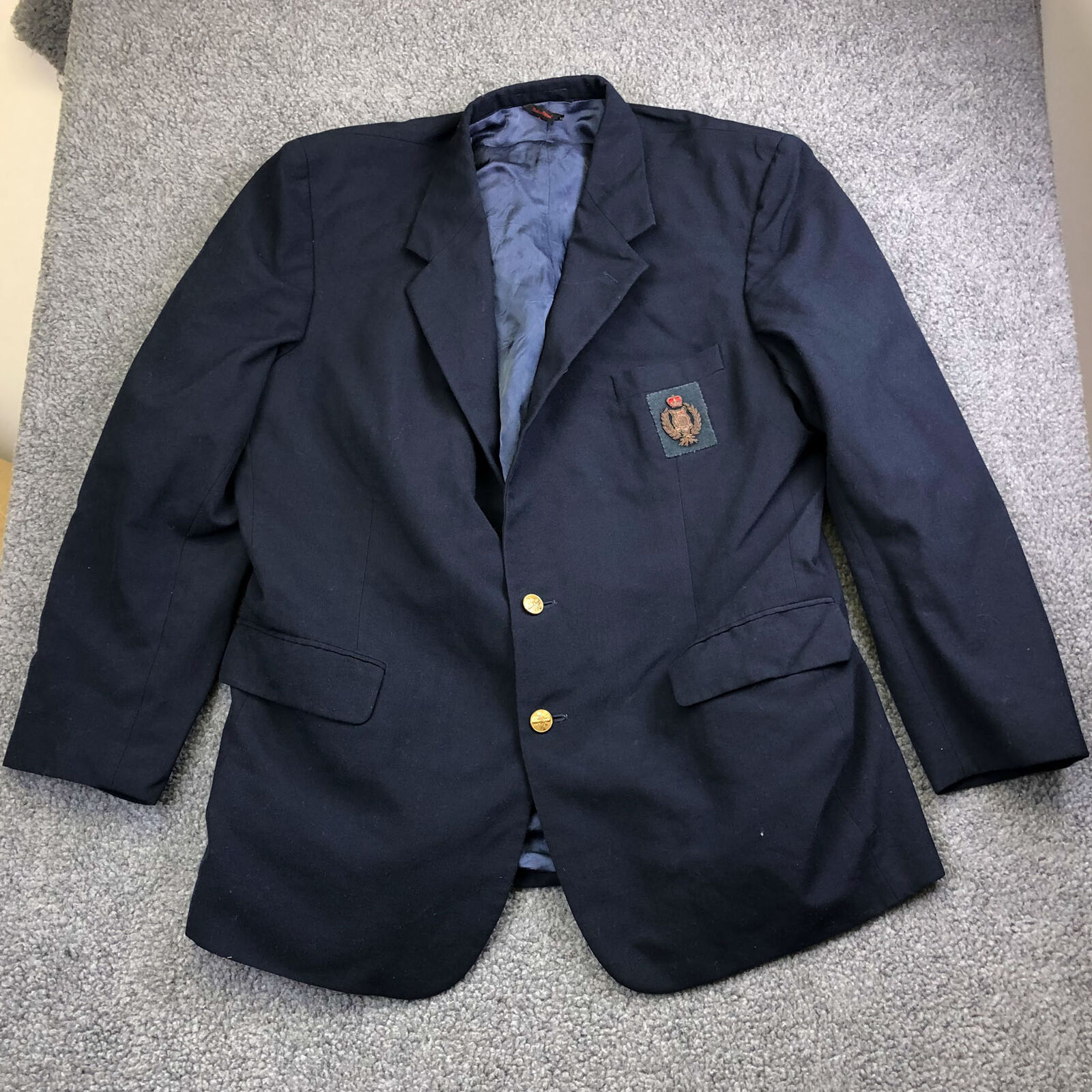 Charing Cross Jacket 48L United Kingdom Military Bullion Crest Buttons Vintage