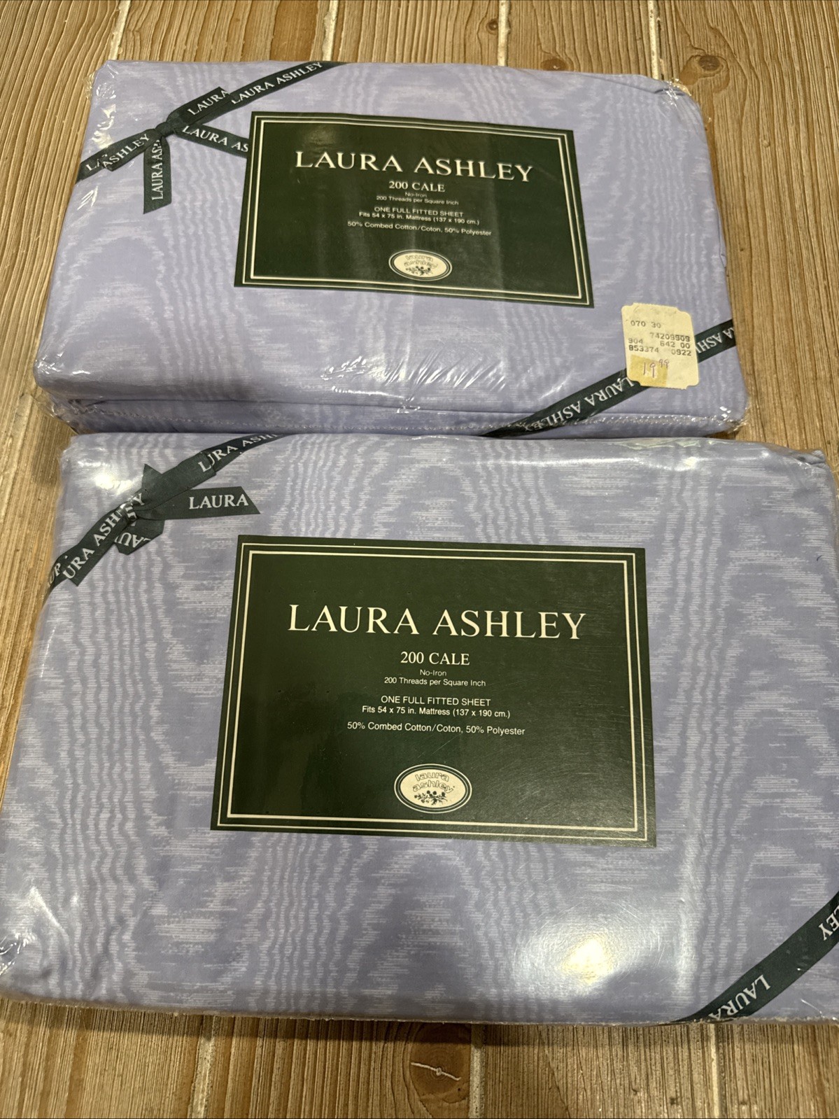 Vtg Laura Ashley Polyanthus 200 Cale Full Fitted Sheets NWT Sealed Lavender 2pc Vtg Laura Ashley Polyanthus 200 Cale Full Fitted Sheets NWT Sealed Lavender 2pc