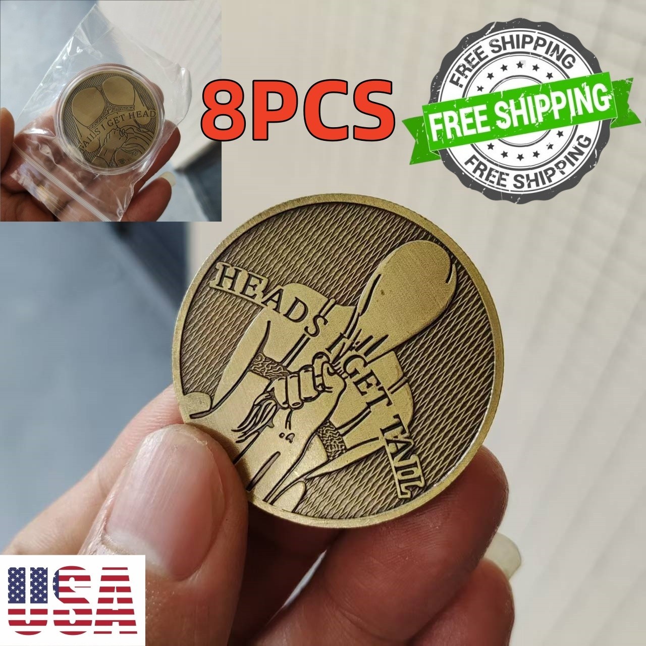 8 x Sexy Lady Flip Challenge Coin-Playful Heads/Tails Novelty Gift,Decision Coin 8 x Sexy Lady Flip Challenge Coin-Playful Heads/Tails Novelty Gift,Decision Coin