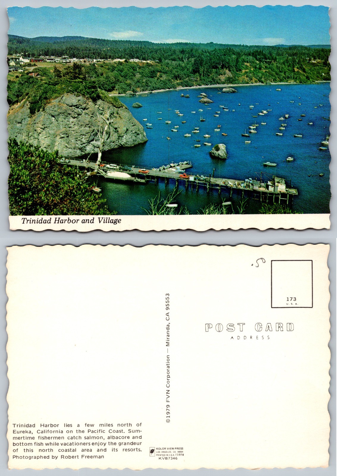 Continental Trinidad Harbor And Village Postcard