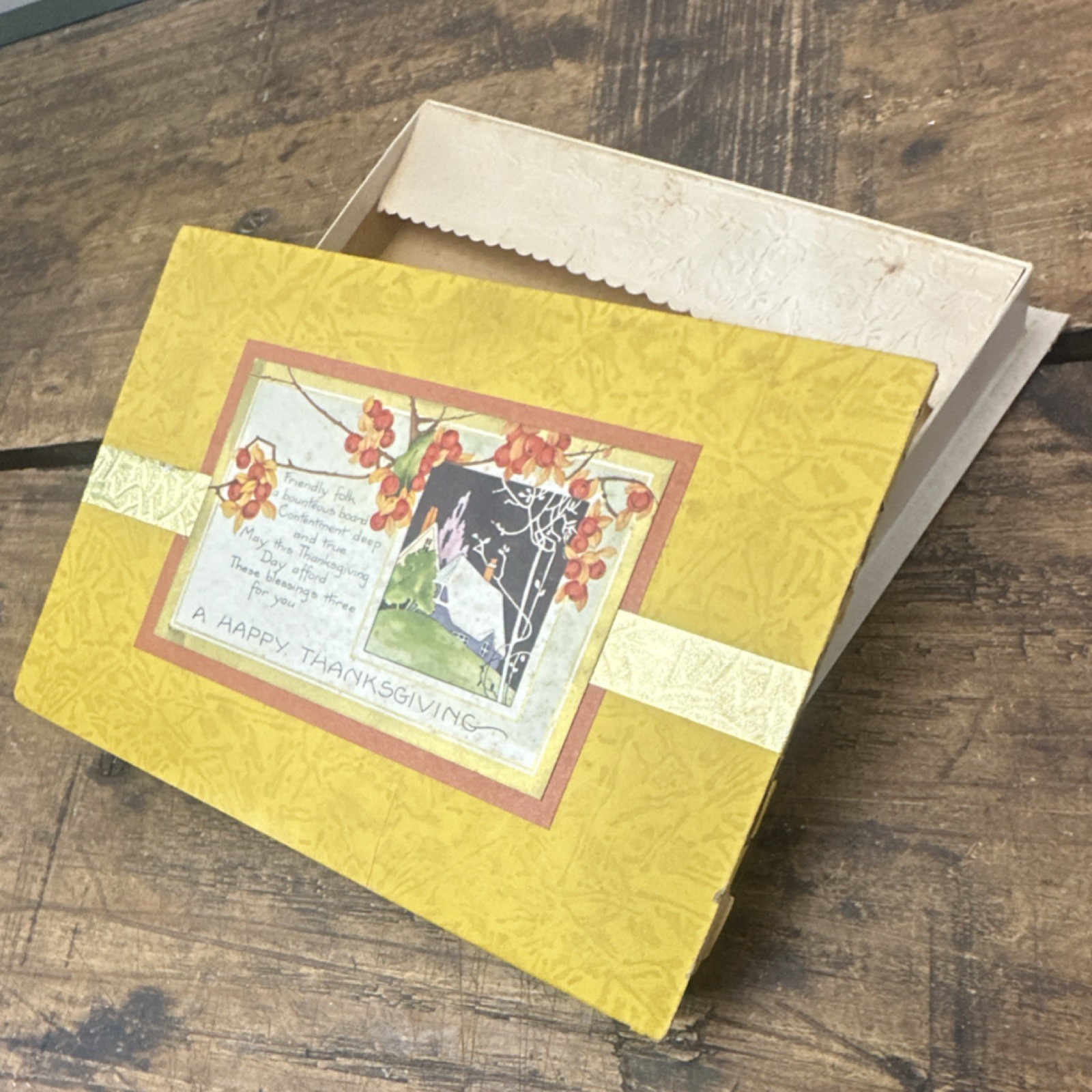 Vintage chocolate box thanksgiving theme 