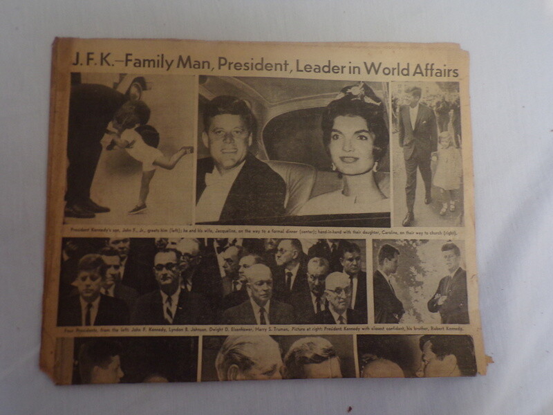 ORIGINAL November 23 1963 Pittsburgh Post Gazette JFK Kennedy Memorial Newspaper ORIGINAL November 23 1963 Pittsburgh Post Gazette JFK Kennedy Memorial Newspaper