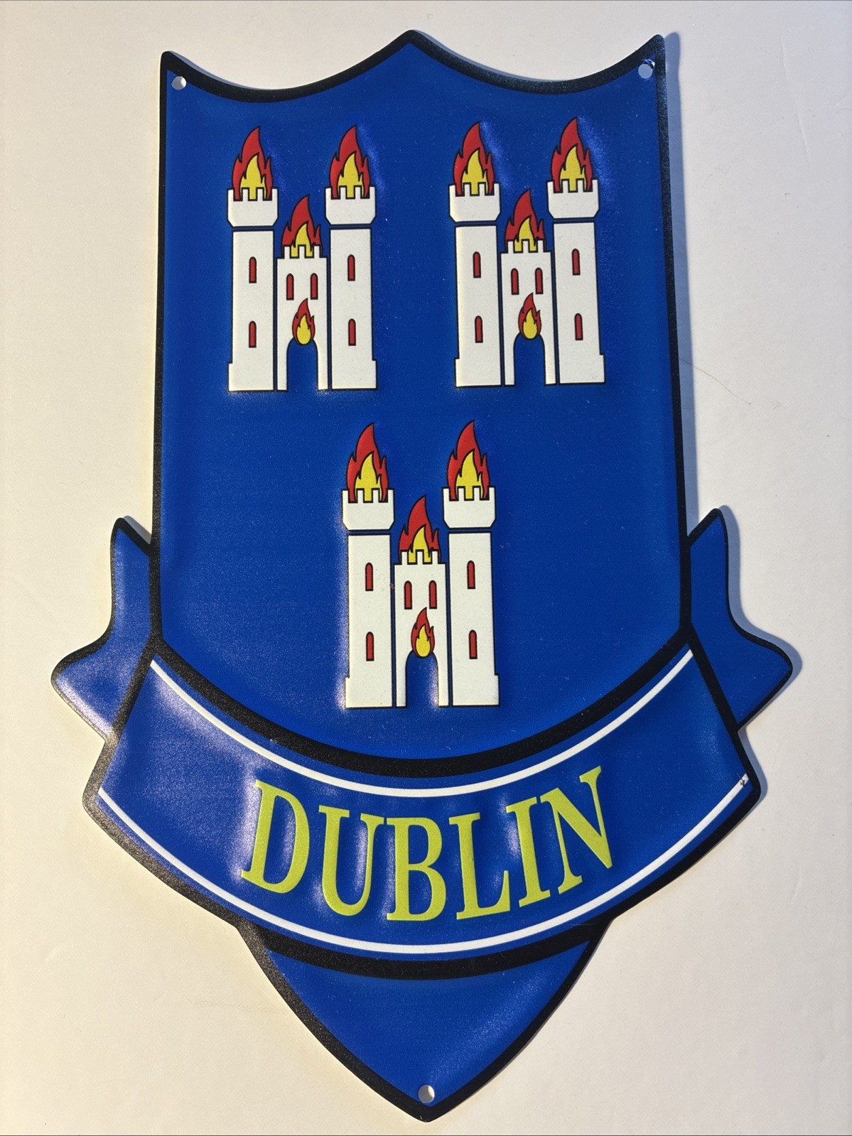 ✅New Dublin☘️Ireland Coat Of Arms Metal Tin Sign Irish Wall Plaque