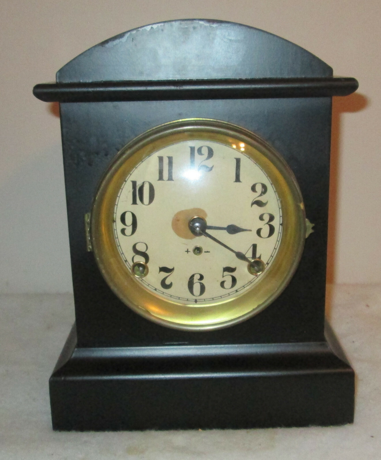 Beautiful antique regulator S. THOMAS 1890 Mantel Pendulum Chime clock w/ key