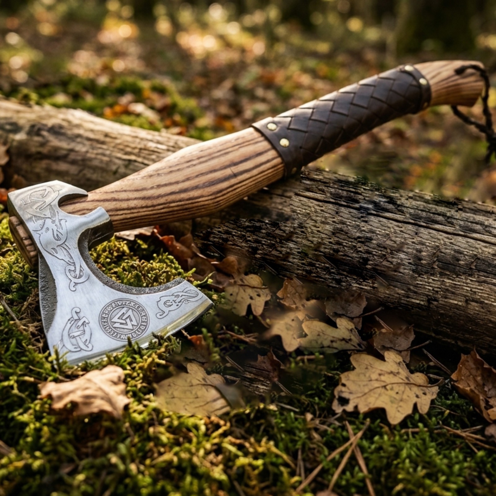 Handmade Viking Hatchet Carbon Steel – Custom Forged Camping Tool, 13 Inch