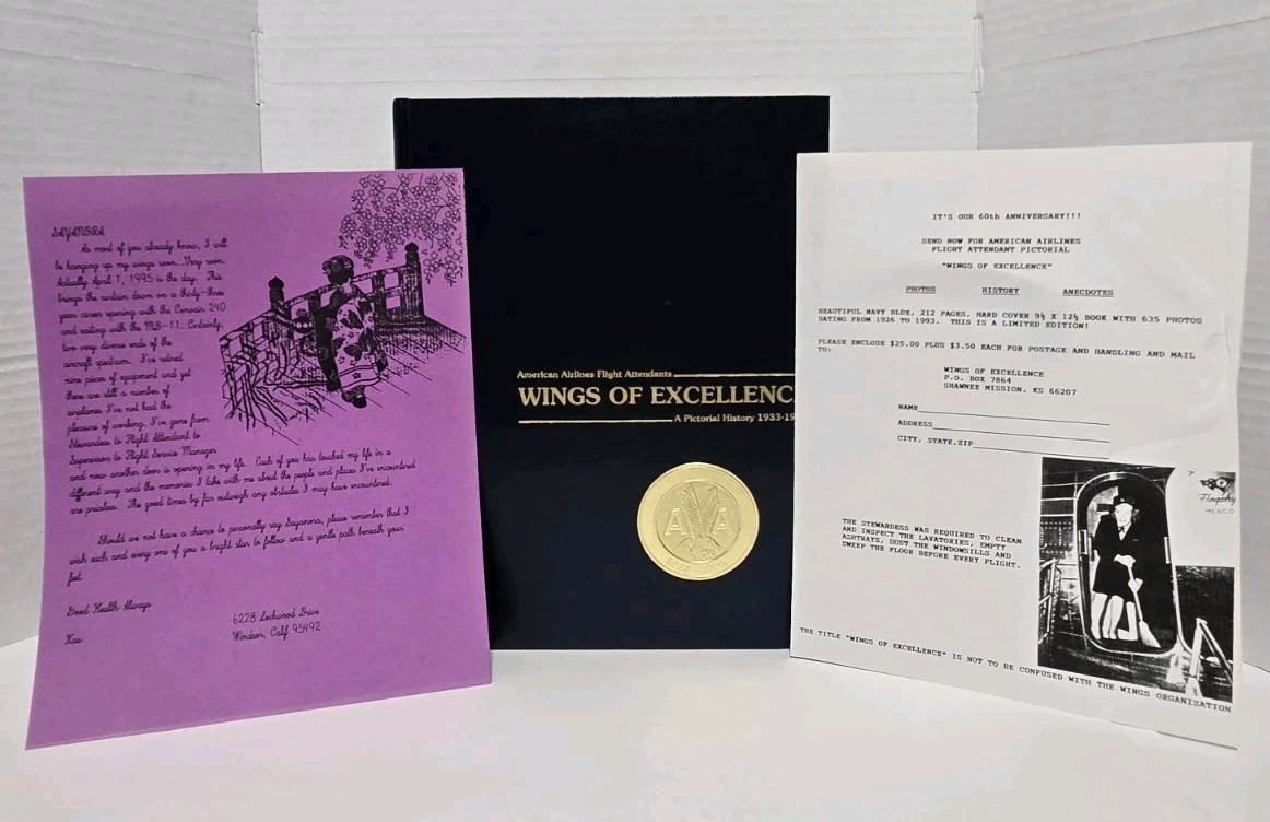 Wings of Excellence American Airlines Flight Attendants History Book BUNDLE Ltr