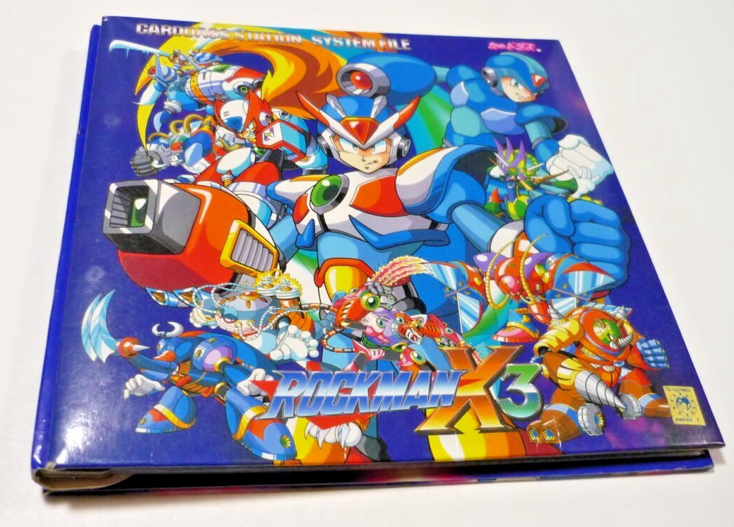 Megaman X3 Carddass Card File Binder Vintage Rare USED Rockman TAKARA Capcom
