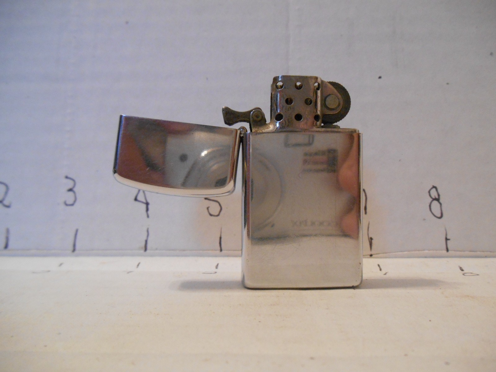 VTG Zippo Lighter Pat no. 2517191 -6 Hole Chrome ,works ,used Mini Pocket Size VTG Zippo Lighter Pat no. 2517191 -6 Hole Chrome ,works ,used Mini Pocket Size