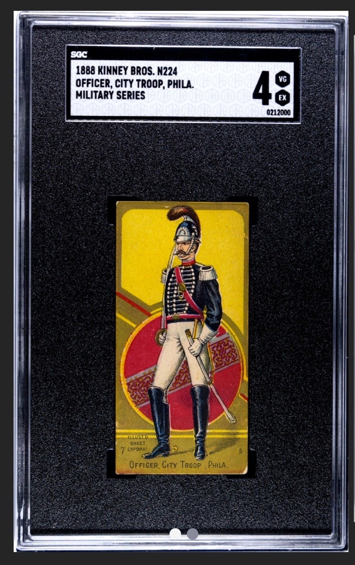 1888 Kinney Bros. N224 Military Series-Officer Philadelphia Troop SGC 4 POP 1